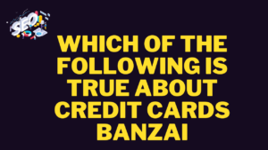 which of the following is true about credit cards banzai